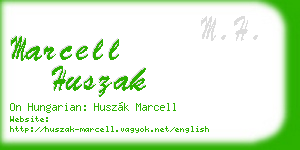 marcell huszak business card
