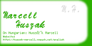 marcell huszak business card